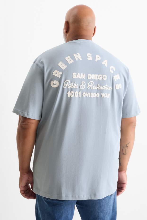 Hommes - T-shirt - relaxed fit - bleu clair