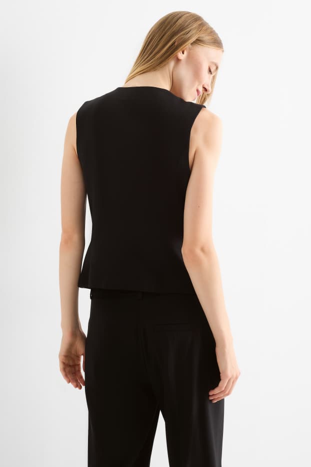 Mujer - Chaleco - tailored fit - negro