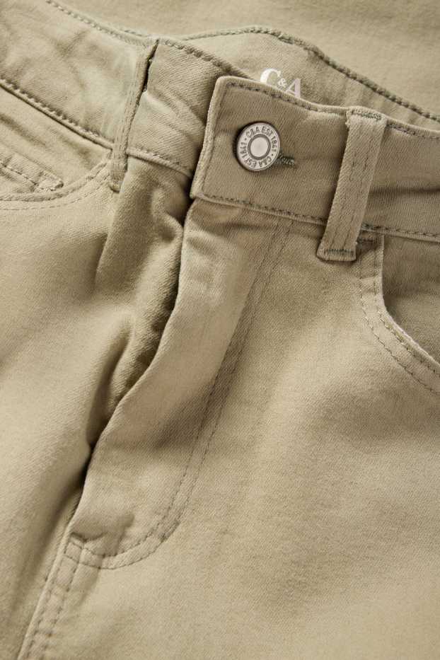 Mujer - Jegging jeans - high waist - beige claro