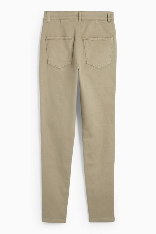 Mujer - Jegging jeans - high waist - beige claro
