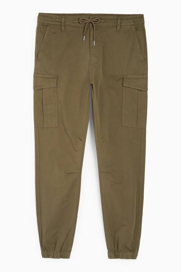 Hombre - Pantalón cargo - tapered fit - caqui