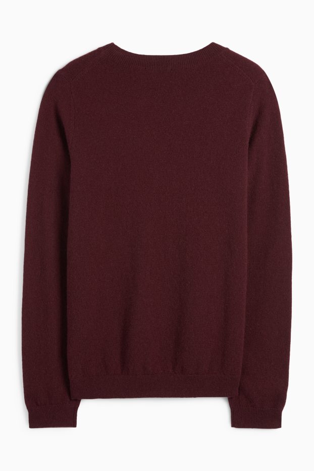 Damen - Kaschmir-Pullover - bordeaux