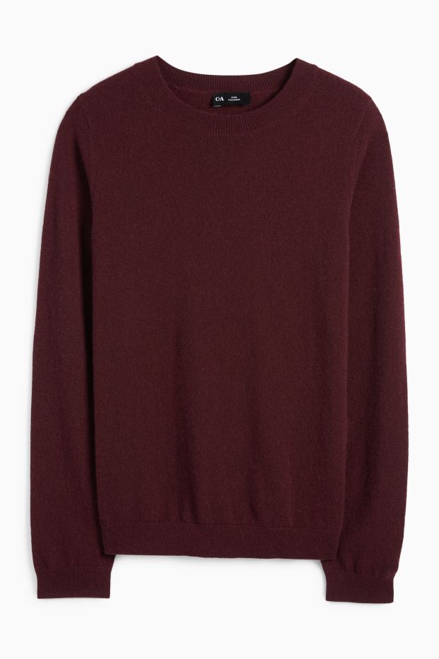 Damen - Kaschmir-Pullover - bordeaux