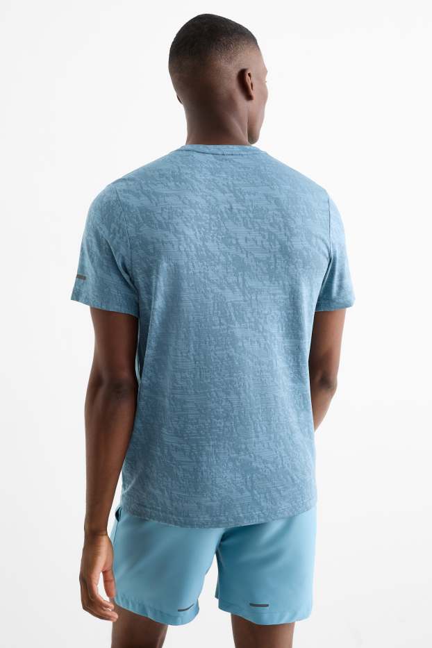 Hombre - Camiseta funcional - con textura - azul