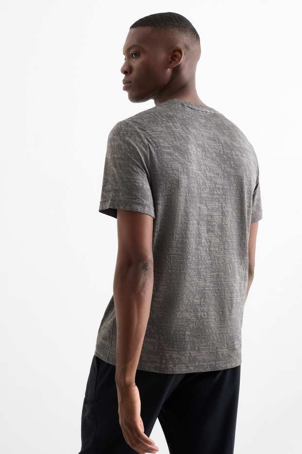 Hombre - Camiseta funcional - con textura - gris oscuro