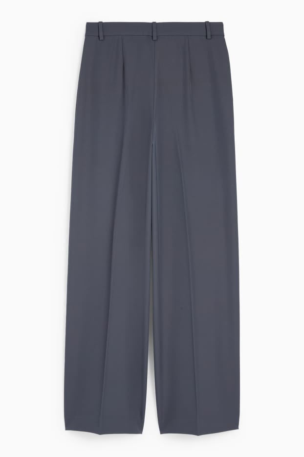 Mujer - Pantalón de oficina - high waist - relaxed fit - azul oscuro