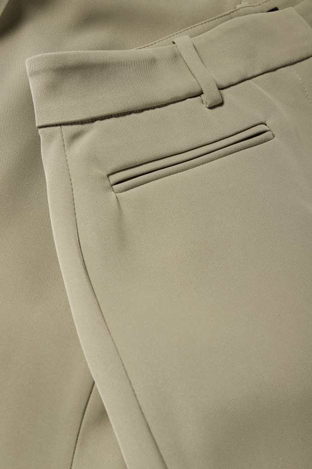 Dames - Business-broek - high waist - relaxed fit - kaki