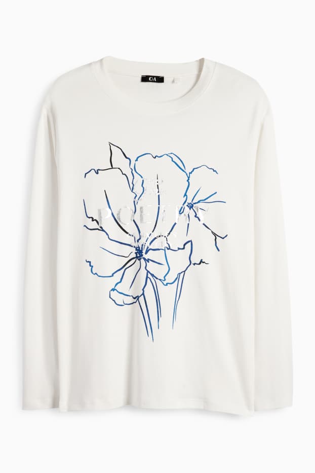 Donna - Maglia a maniche lunghe - bianco