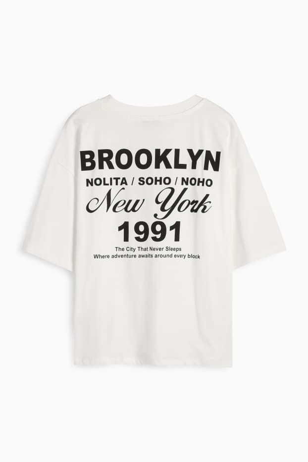 Kinderen: meisjes - New York - T-shirt - wit