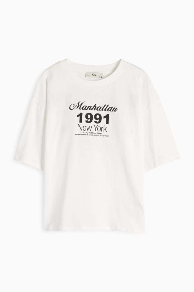 Kinderen: meisjes - New York - T-shirt - wit