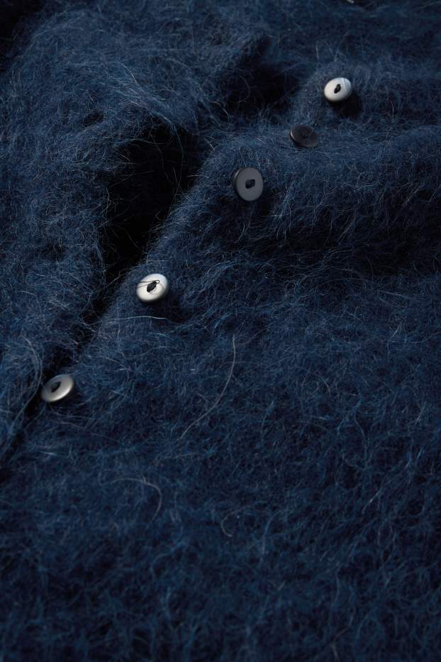 Mujer - Cárdigan - mezcla de alpaca - azul oscuro