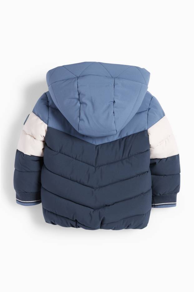 Baby Jungen - Fuchs - Baby-Steppjacke mit Kapuze - dunkelblau