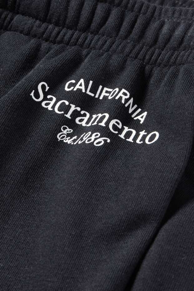 Kinder Mädchen - California - Sweat-Bermudas - schwarz