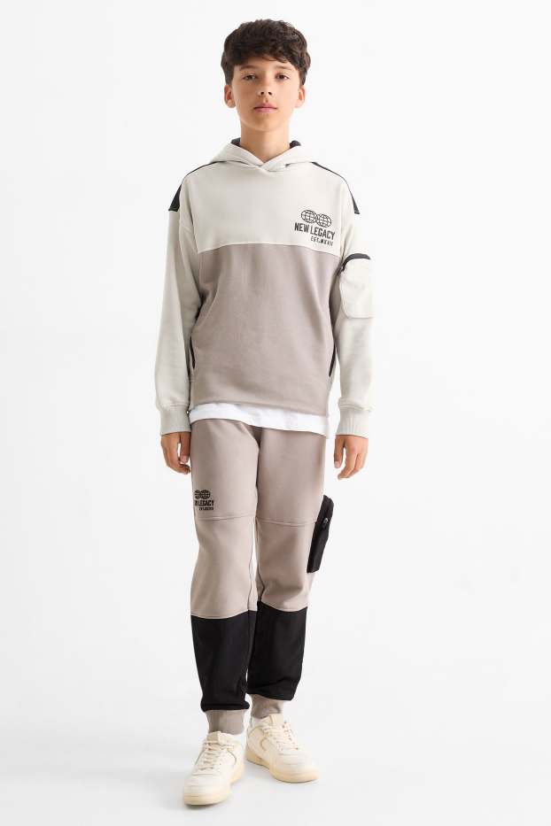 Enfants garçons - Pantalon de jogging cargo - gris
