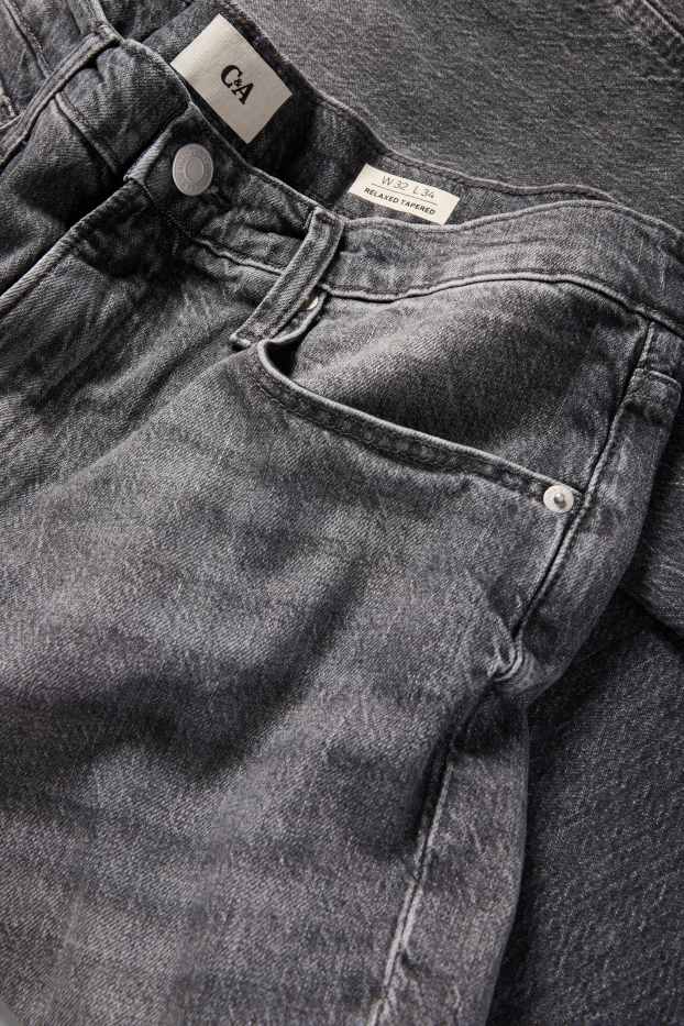 Men - Relaxed tapered jeans - LYCRA® - denim-gray