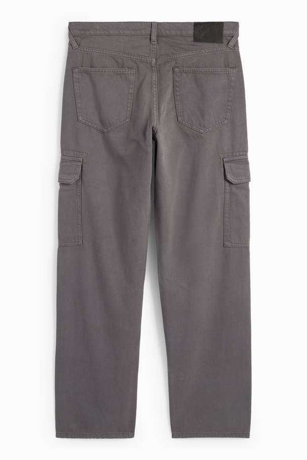Hombre - Pantalón cargo - relaxed fit - gris oscuro