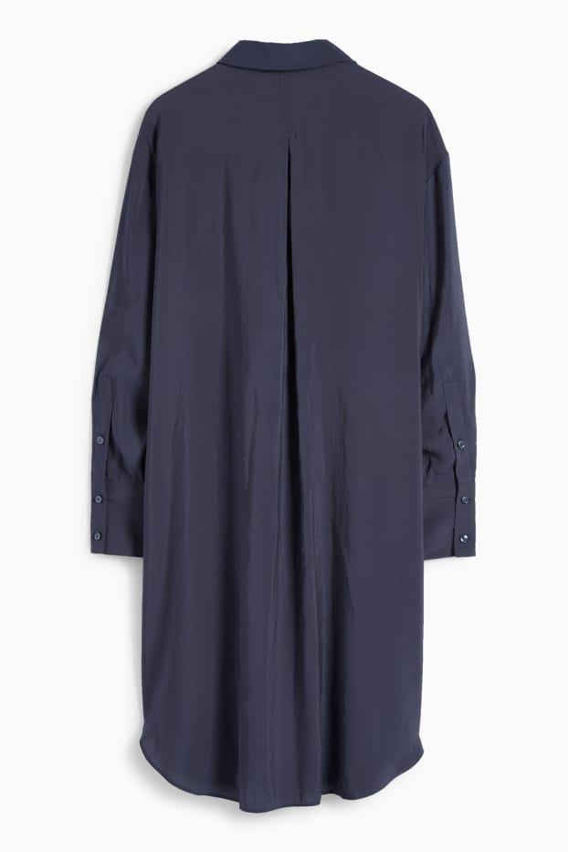 Damen - Blusenkleid - dunkelblau