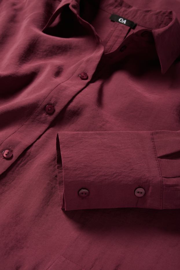 Women - Shirt dress - bordeaux
