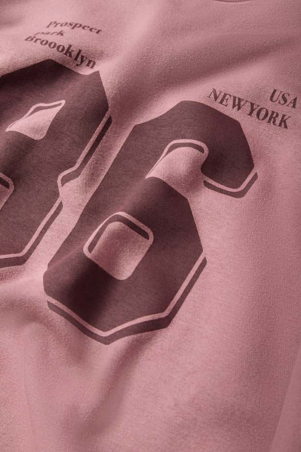 Kinder Mädchen - New York - Sweatshirt - dunkelrosa
