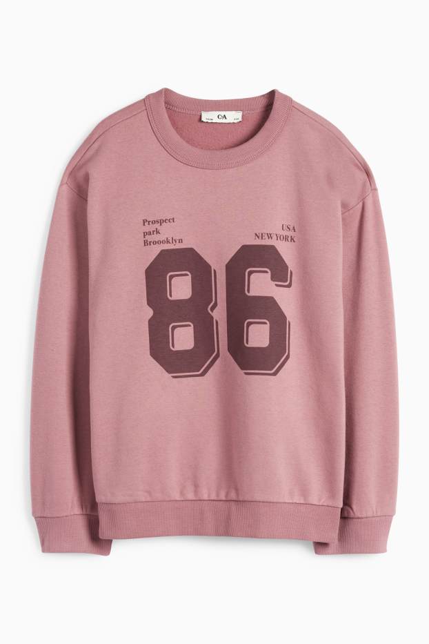 Kinder Mädchen - New York - Sweatshirt - dunkelrosa