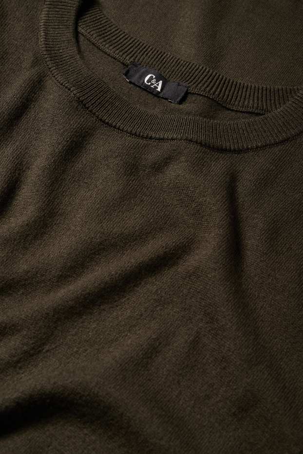 Donna - Vestito in maglia - verde scuro