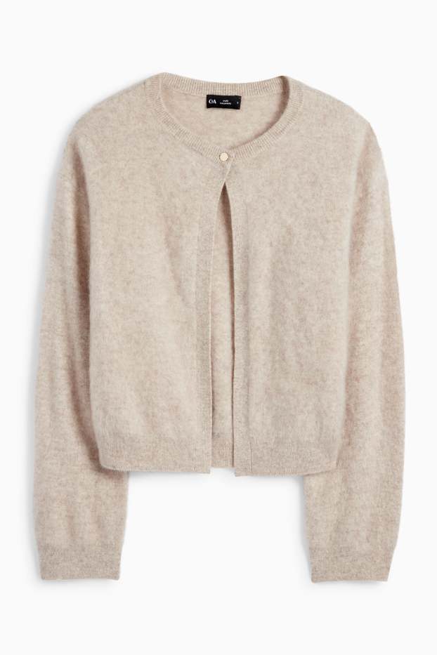 Mujer - Cárdigan de cachemir - beige claro