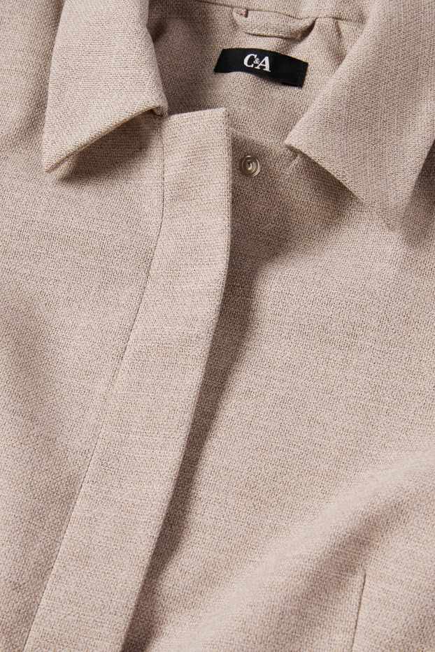 Women - Business blazer - regular fit - textured - beige