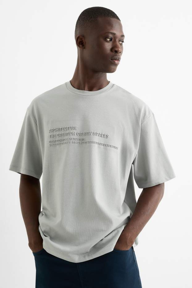 Uomo - T-shirt - relaxed fit - grigio chiaro