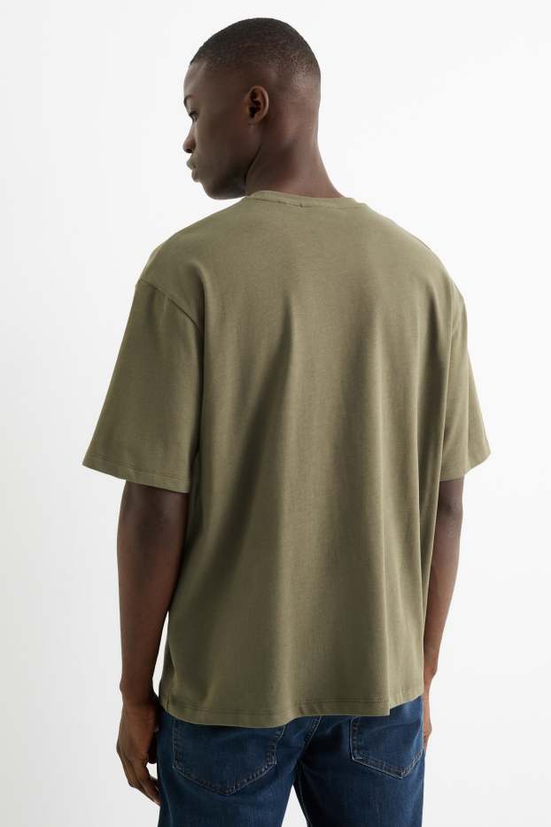 Men - T-shirt - relaxed fit - dark green
