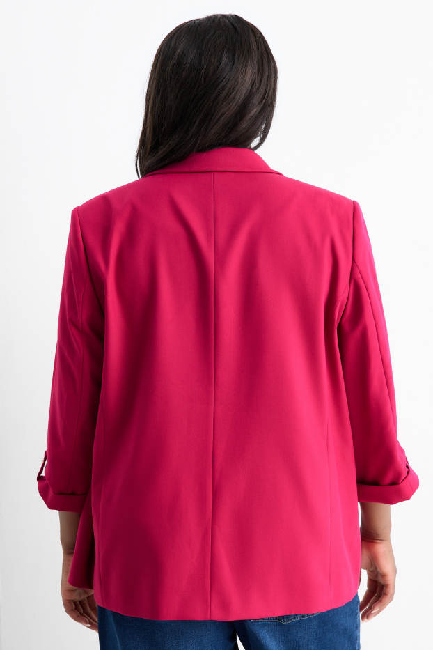 Dames - Lange blazer - regular fit - donker rose