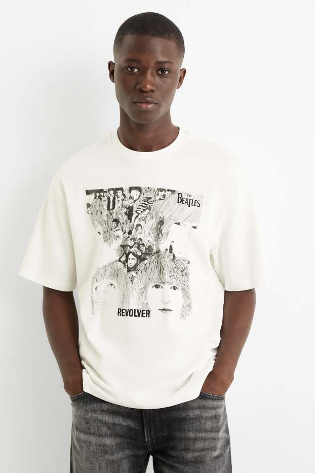 Uomo - T-shirt - relaxed fit - The Beatles - bianco