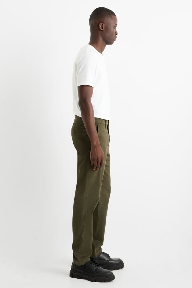 Uomo - Pantaloni chino - regular fit - verde scuro