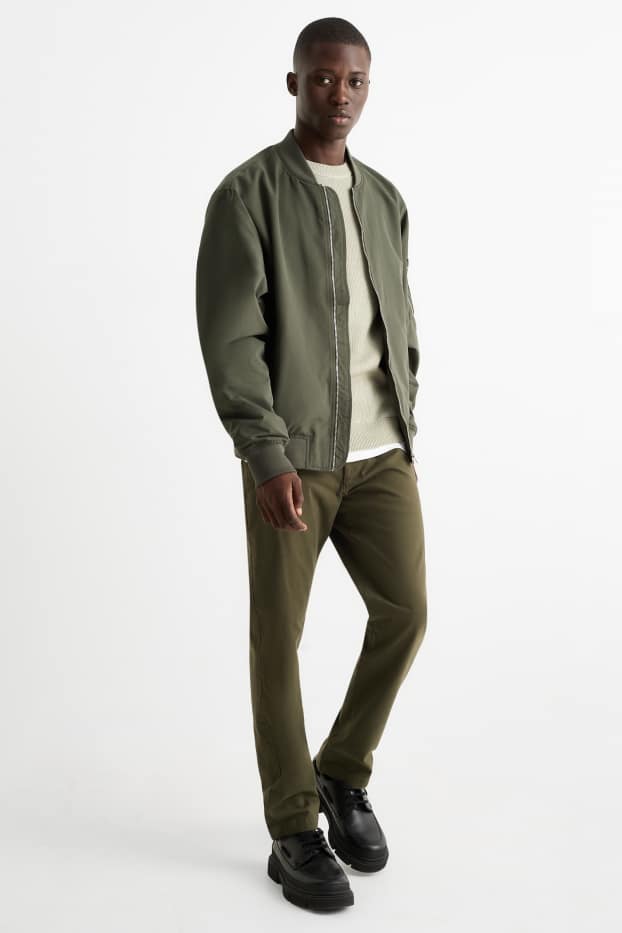 Uomo - Pantaloni chino - regular fit - verde scuro