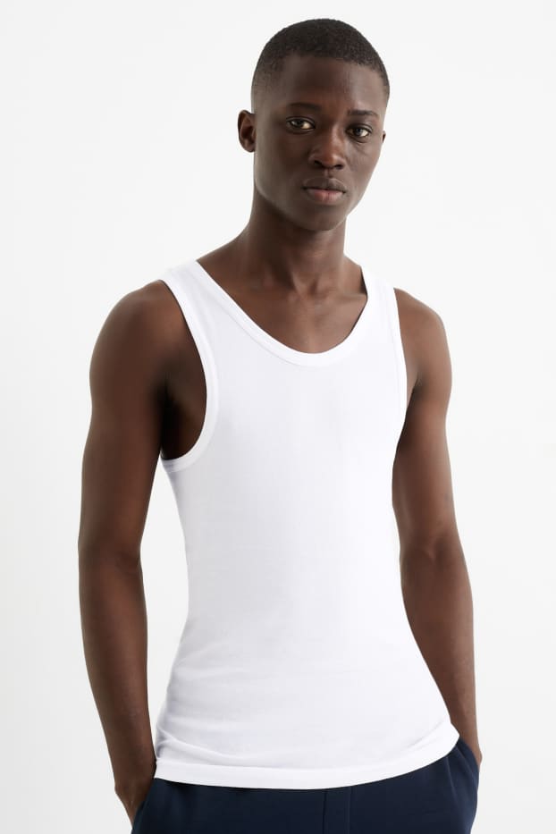 Men - Multipack of 3 - vest - skinny rib - white