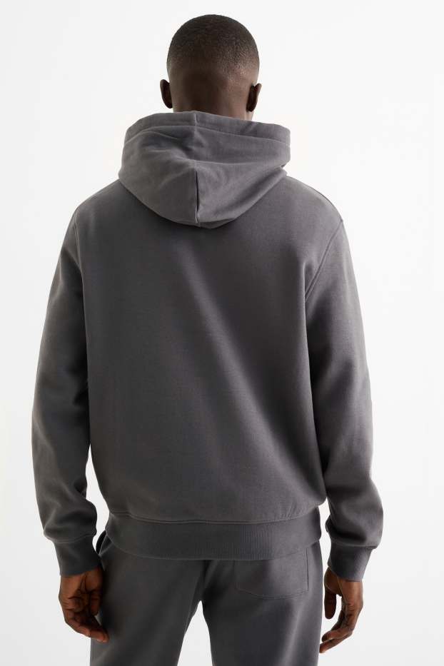 Heren - Hoodie - donkergrijs