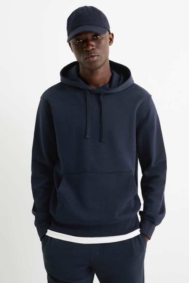 Heren - Hoodie - donkerblauw