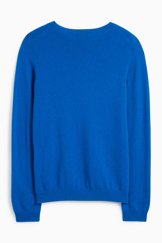 Damen - Kaschmir-Pullover - blau