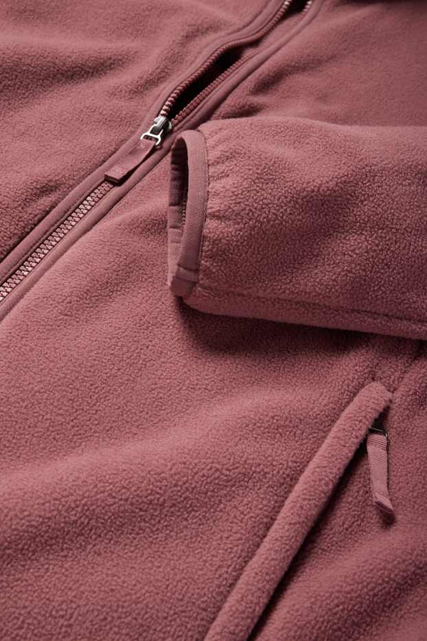 Mujer - Sudadera de polar con cremallera - rosa oscuro