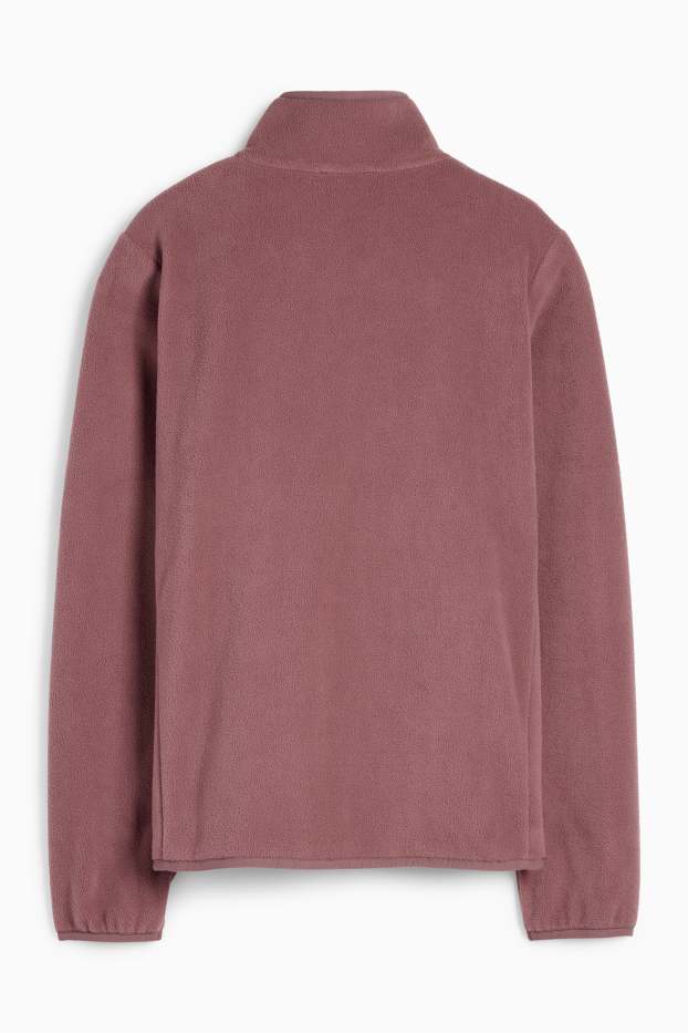 Mujer - Sudadera de polar con cremallera - rosa oscuro