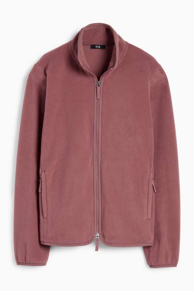 Mujer - Sudadera de polar con cremallera - rosa oscuro