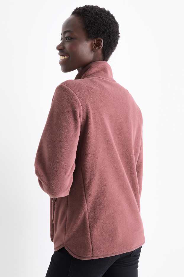 Mujer - Sudadera de polar con cremallera - rosa oscuro