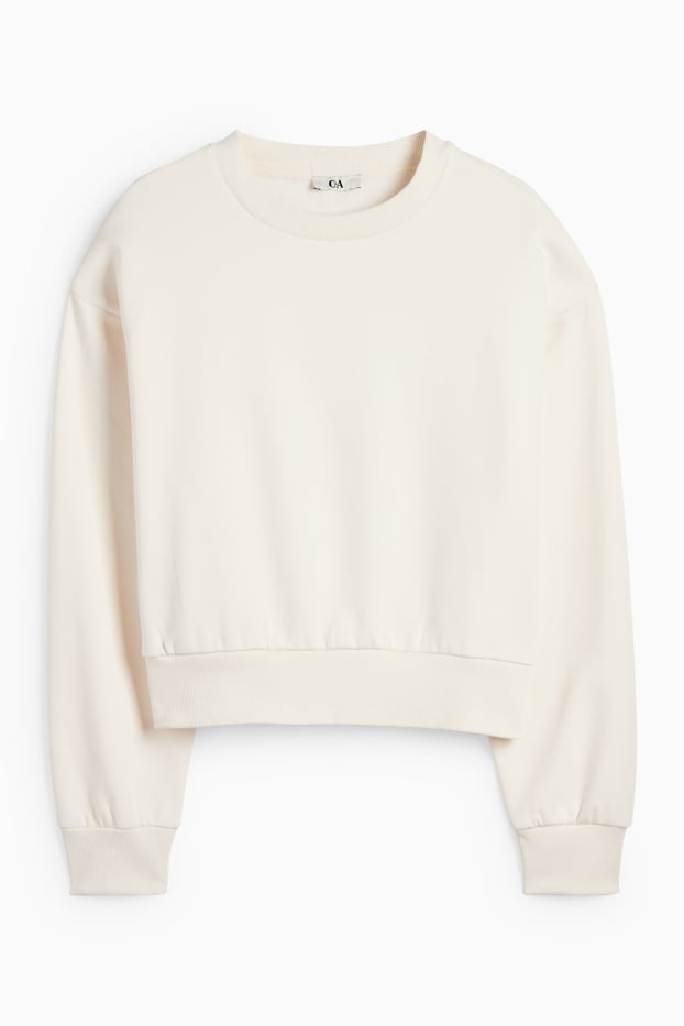 Damen - Sweatshirt - cremeweiss