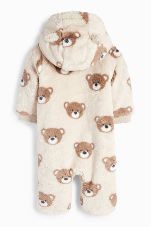 Unisex - Bärchen - Baby-Overall - hellbeige
