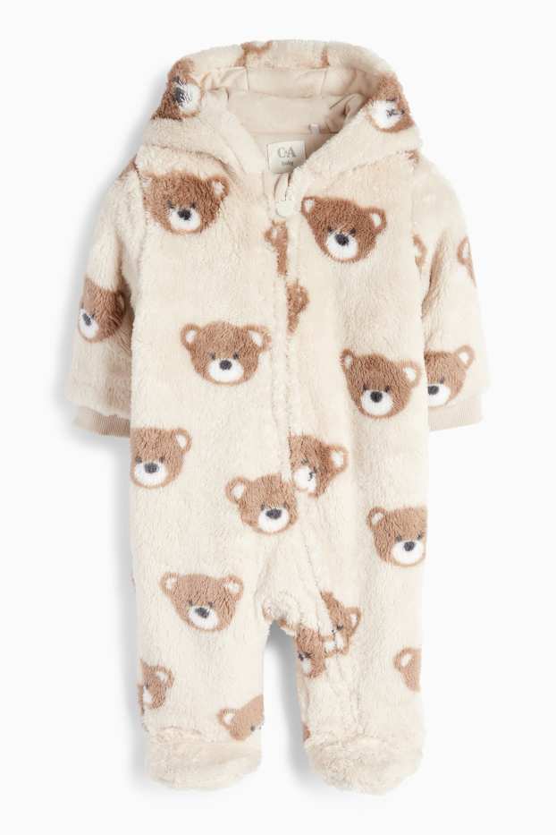 Unisex - Bärchen - Baby-Overall - hellbeige