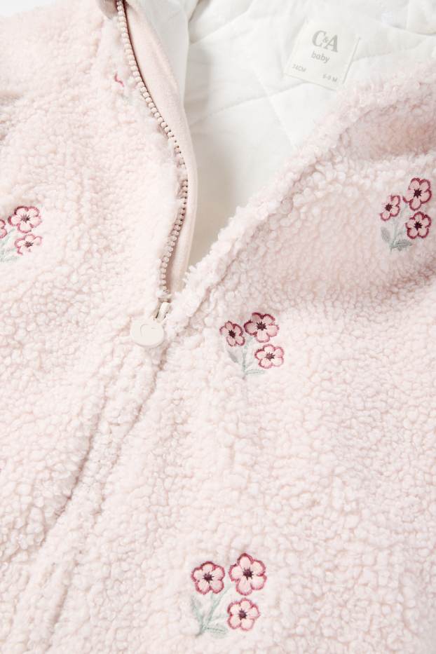 Baby Mädchen - Blümchen - Baby-Overall - rosa