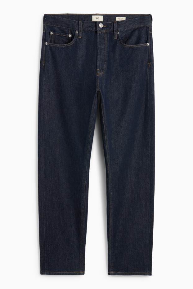 Herren - Regular Jeans mit Knopfleiste - dunkeljeansblau