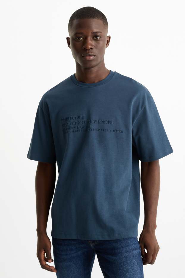 Bărbați - Tricou - relaxed fit - albastru închis