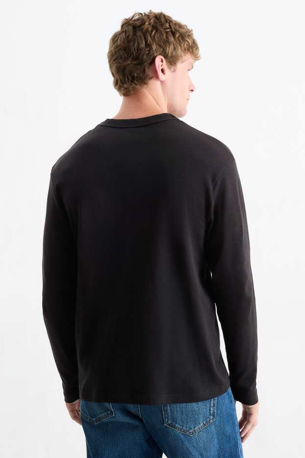 Uomo - Maglia a maniche lunghe - nero