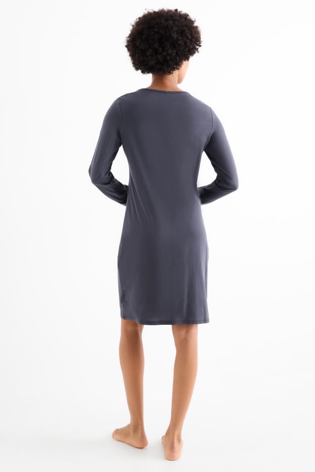Women - Nightdress - Peanuts - dark blue