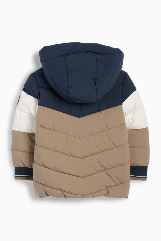 Baby Jungen - Fuchs - Baby-Steppjacke mit Kapuze - beige